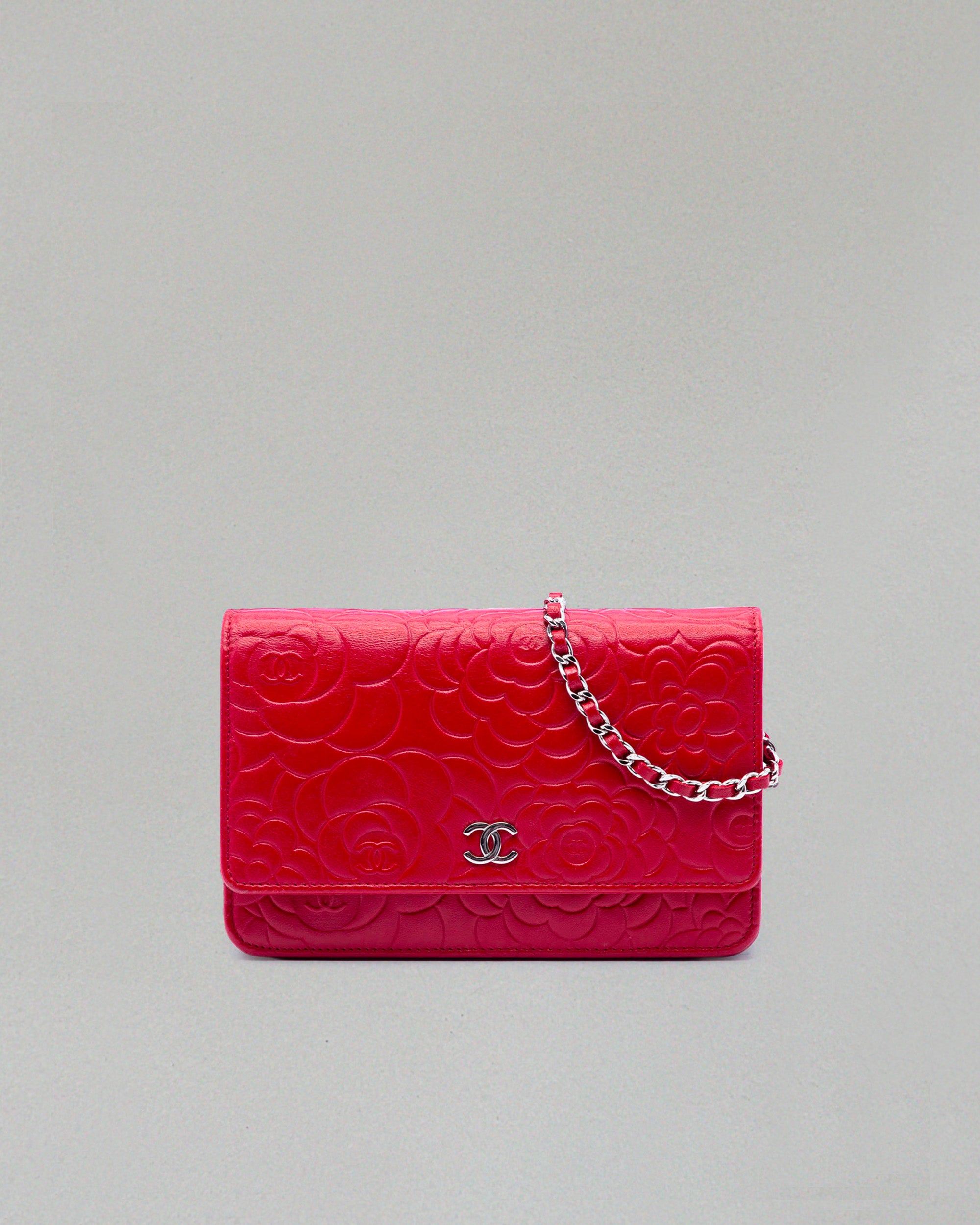 CHANEL CAMELIA WALLET ON CHAIN - 2014